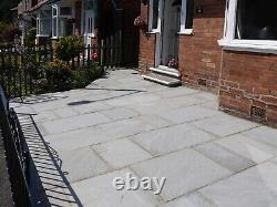 INDIAN SANDSTONE GREY SANDSTONE PAVING CALIBRATED 4 SIZE PATIO PACK 18.5m2