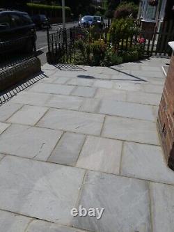 INDIAN SANDSTONE GREY SANDSTONE PAVING CALIBRATED 4 SIZE PATIO PACK 18.5m2