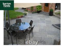 Indian Sandstone 4 Mixed Size Paving Kandla Grey 15.25m2 Crate Inc Delivery