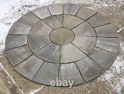 Indian Sandstone Circle With Squaring Off Kit 2.4m In Grey