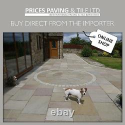 Indian Sanstone Paving RAJ GREEN Flags Setts Circle kits Samples 2 DAY DELIVERY