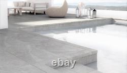 Italian porcelain 20MM thick patio tile, Grey stone effect 60x60cm 11m2 LOT