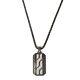 John Hardy Mens. 925 Silver. 46ct Diamond Dog Tag Chain Necklace (msrp $1,495)