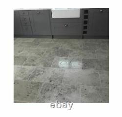 Jura Grey Limestone Paving Interior Floor Tiles 406X406X10mm Calibrated 12.96m2