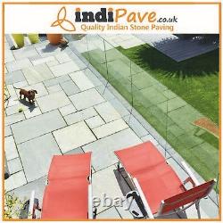 Kandla Grey 22mm Calibrated Indian Paving Sandstone Patio Slabs FREE DELIVERY