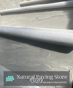 Kandla Grey Sandstone bullnose steps edging coping stone 900x350x35mm