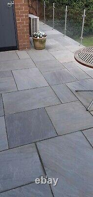 Kandla Grey Sandstone paving Natural Indian Patio slabs 22mm various sizes