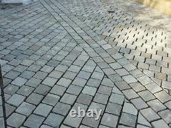 Kandla Silver Grey sandstone Natural paving patio Cobble setts 100x100x40-60mm