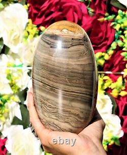 Large 190MM Natural Spiderweb Jasper Stone Metaphysical Healing Chakra Lingam