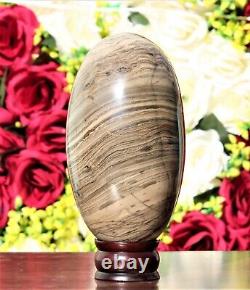 Large 190MM Natural Spiderweb Jasper Stone Metaphysical Healing Chakra Lingam