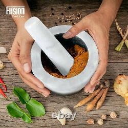 Large Pestle and Mortar Set Natural Spice & Herb Crusher Grinder Durable Stone