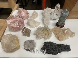 Large natural gray crystal stone rock minerals