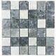 Luna Sky Marble 2x2 Mixed Finish On 12x12 Mesh Mosaic Tile (10 Sqft Per Box)