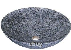 Madeli MSV-223 Navona Grey Round Natural Stone Vessel Sink Bathroom 17