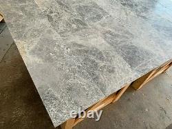 Marble Tiles, Azul Grey Honed Marble Tile, Floor / Wall, Limestone Natural Stone