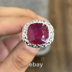 Men Ruby Ring, Natural Ruby Ring, 925 Silver Yaqoot Ring, Real Yaqoot Stone