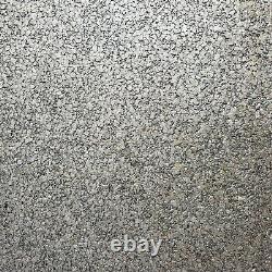 Modern Charcoal Silver Gray Big Chip Stone Natural Mica Wallpaper Plain Textured