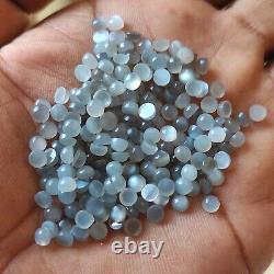 Moonstone Grey Natural Gemstone Round Cabochon 4mm Jewelry Making Cab AAA 14