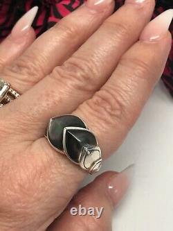NEW withTags John Hardy Legends Naga Scales Ring withGray Mother of Pearl Sz 7