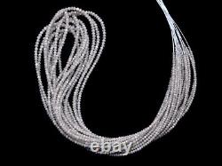 Natural AAA Grey Diamond Micro Faceted Rondelle 1.60mm-2.60mm Beads 7.5 Strand