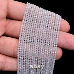 Natural AAA+ Grey Zircon Rondelle Beads Gemstone 2mm-3mm Micro Faceted Beads