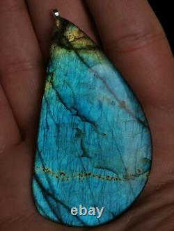 Natural Blue Labradorite Gemstone Pendant Lucky Gift Chakra Protection