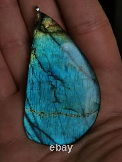 Natural Blue Labradorite Gemstone Pendant Lucky Gift Chakra Protection