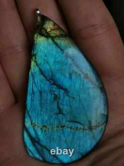 Natural Blue Labradorite Gemstone Pendant Lucky Gift Chakra Protection