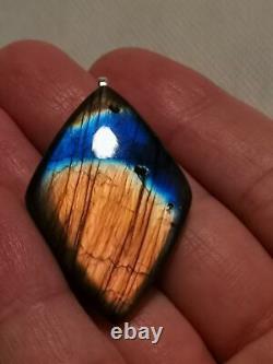 Natural Blue Labradorite Gemstone Pendant Lucky Gift Chakra Protection