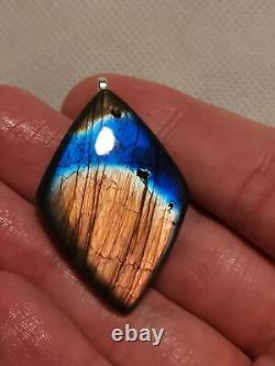 Natural Blue Labradorite Gemstone Pendant Lucky Gift Chakra Protection