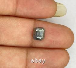 Natural Diamond Gray 1.92tcw Galaxy Gray Emerald Diamond Brilliant Cut Diamond