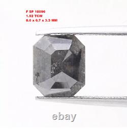 Natural Diamond Gray 1.92tcw Galaxy Gray Emerald Diamond Brilliant Cut Diamond