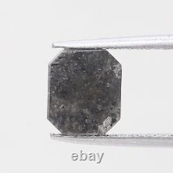 Natural Diamond Gray 1.92tcw Galaxy Gray Emerald Diamond Brilliant Cut Diamond