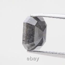 Natural Diamond Gray 1.92tcw Galaxy Gray Emerald Diamond Brilliant Cut Diamond