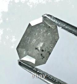 Natural Diamond Real Diam 0.55tcw Milky Gray Sparkling Radiant Step Cut For Gift