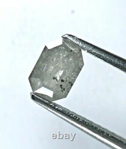 Natural Diamond Real Diam 0.55tcw Milky Gray Sparkling Radiant Step Cut For Gift