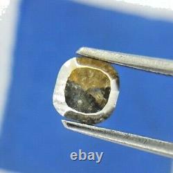 Natural Diamond Rustic Diamond 0.83ct Yellow Gray Oval Full Cut For Mother Gift