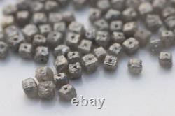 Natural Drilled Cube Grey Loose Uncut Diamonds Loose Grey Box Shape Diamonds