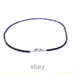 Natural Earth Mined Certified 3mm Unisex Black Diamond 18 inches Necklace-VIDEO