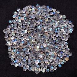 Natural Flashy Labradorite 4mm Round Shape Faceted Cut Loose Gemstone 100 Pcs