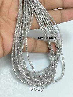 Natural Gray Diamond Beads Faceted Cube Shape Beads Gemstone 8 Inches 1.50-2mm