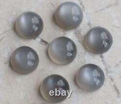 Natural Grey Moonstone 25 Pcs Round Cabochon 15x15 mm Loose Gemstone