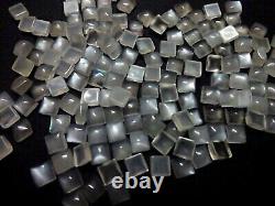 Natural Grey Moonstone 5x5mm to 15x15mm Square Cabochon Loose Gemstone