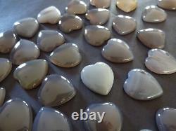 Natural Grey Moonstone Heart Shape Cabochon Loose Gemstone A Quality Moonstone