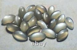 Natural Grey Moonstone Marquise Cabochon 3x6mm To 8x16mm Loose Gemstone