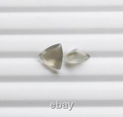 Natural Grey Moonstone Trillion Shape Faceted Cut Loose Gemstone 5x5mm To 6x6mm
