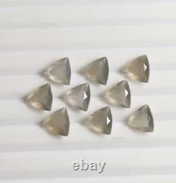 Natural Grey Moonstone Trillion Shape Faceted Cut Loose Gemstone 7mm To 15mm