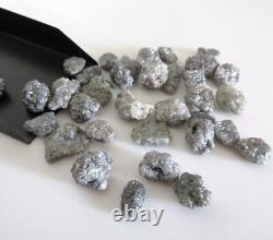 Natural Grey Raw Uncut Loose Diamond Sparkling Grey Rough Diamond Gift For Mom