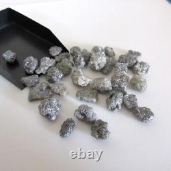 Natural Grey Raw Uncut Loose Diamond Sparkling Grey Rough Diamond Gift For Mom