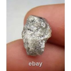 Natural Grey Rough Diamond, 6.08 Ct, Uncut Grey Diamond Rings, Raw Diamond Rings